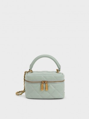 Charles & Keith Kapitone Round Pouch Nane Yeşil | YWMU-31570