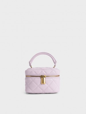 Charles & Keith Kapitone Vanity Pouch Mor | QHZP-68937