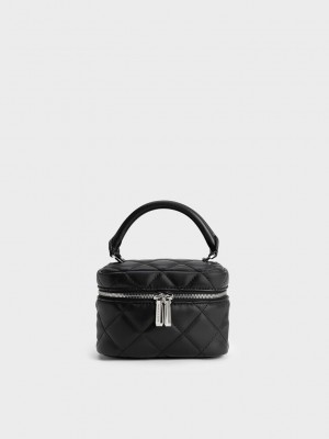 Charles & Keith Kapitone Vanity Pouch Siyah | STMC-08623