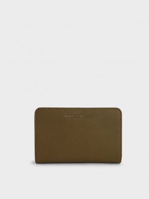 Charles & Keith Klasik Mini Wallet Haki | NWMT-21793
