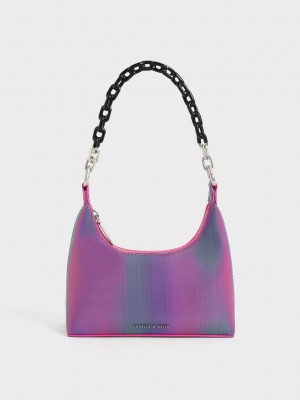 Charles & Keith Koi Chain Handle Shoulder Bag Tavuskuşu | DKOH-59307