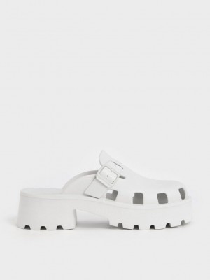 Charles & Keith Mae Buckled Platform Mules Pembe | MVFW-89627