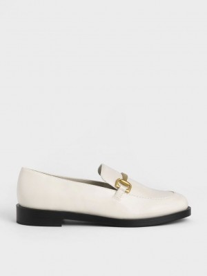 Charles & Keith Metallic Accent Loafers Pembe | PXNE-41785