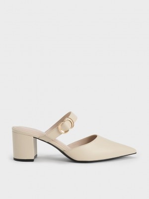 Charles & Keith Metallic Accent Pointed-Burunlu Pumps Pembe | WPZK-95746