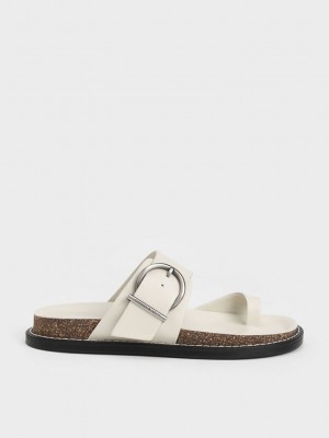 Charles & Keith Metallic Tokalı Burunlu-Ring Sandals Pembe | MQJV-10795