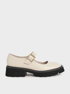 Charles & Keith Metallic Tokalı Mary Janes Pembe | ONKD-92658