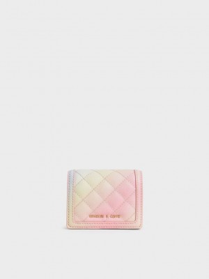 Charles & Keith Micaela Kapitone Card Holder Renkli | CZNL-78325