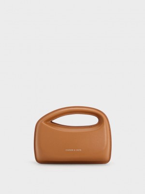 Charles & Keith Mini Cocoon Top Handle Bag Çikolata | SNXJ-96075