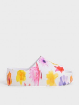 Charles & Keith Morgan Platform Terlik Sandals Renkli | JBRH-82763