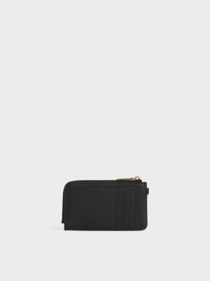 Charles & Keith Multi-Slot Wristlet Card Holder Siyah | TAZQ-61035