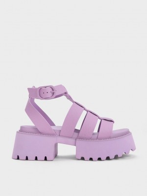 Charles & Keith Nadine Gladiator Platform Sandals Mor | OAJY-95687