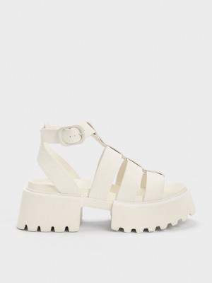 Charles & Keith Nadine Gladiator Platform Sandals Pembe | BYAO-58206