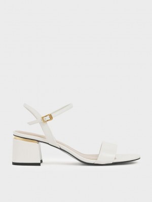 Charles & Keith Open Burunlu Ankle Askılı Block Heel Sandals Pembe | SBIV-31082