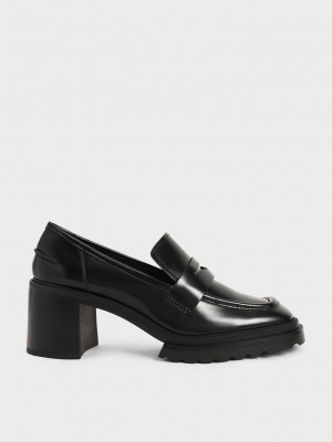 Charles & Keith Penny Loafer Pumps Siyah | JYWE-32984
