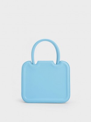 Charles & Keith Perline Sculptural Tote Bag Açık Mavi | OLTR-08654