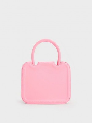 Charles & Keith Perline Sculptural Tote Bag Pembe | HBWI-92680