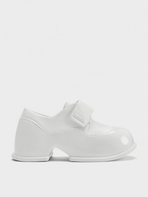 Charles & Keith Pixie Rugan Platform Loafers Beyaz | YPNT-10897