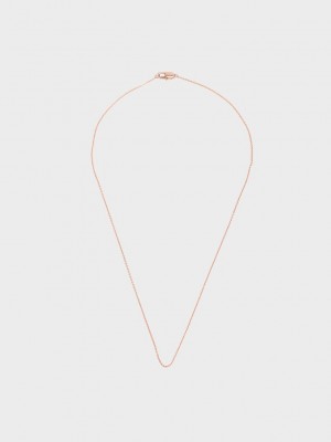 Charles & Keith Princess Chain Necklace Pembe Altın | UJZK-21078