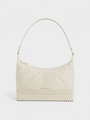 Charles & Keith Puffy Shoulder Bag Pembe | JINO-98160