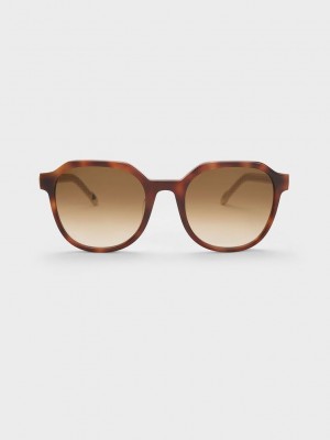 Charles & Keith Recycled Acetate Chain-Link Sunglasses | KEVB-35148