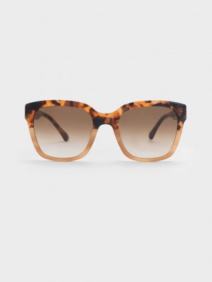 Charles & Keith Recycled Acetate Square Sunglasses | RBUD-84302