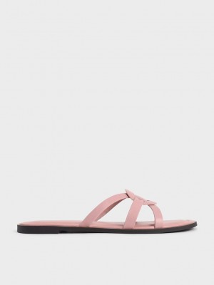 Charles & Keith Ring Detail Askısı Flats Açık Pembe | ZILU-21394