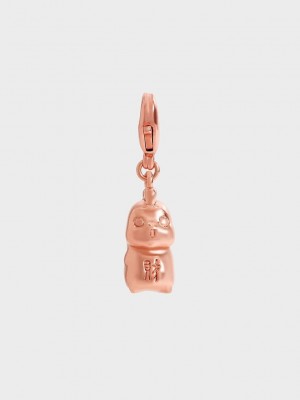 Charles & Keith Rooster Zodiac Charm Pembe Altın | DNZO-16409