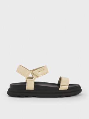 Charles & Keith Rugan Askısı Sports Sandals Sarı | NIRL-90867