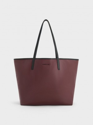 Charles & Keith Sianna Tote Bag Bordo | URTN-87362