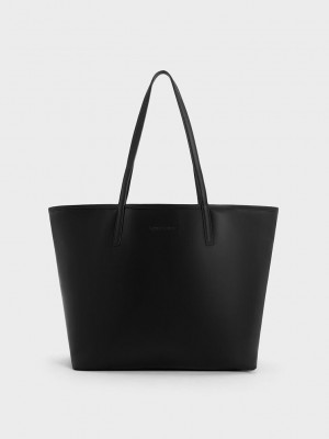 Charles & Keith Sianna Tote Bag Siyah | RPTB-34972