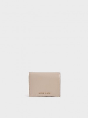 Charles & Keith Snap Button Mini Kısa Wallet Kahverengi | MKQA-16349