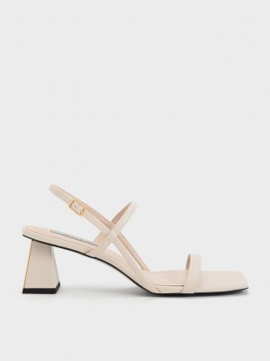 Charles & Keith Square-Burunlu Askısı Sandals Pembe | KMFH-61540