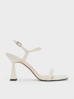 Charles & Keith Square Burunlu Trapeze Heel Sandals Pembe | VNOP-54802