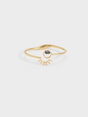 Charles & Keith Swarovski Crystal Cuff Bracelet Altın | EADX-92841