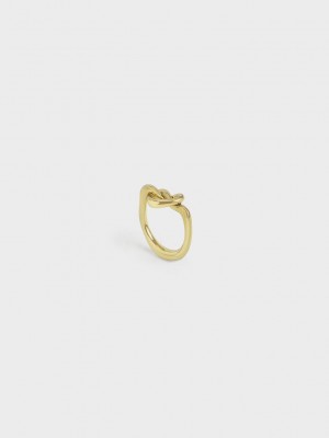 Charles & Keith Swarovski Crystal Embellished Heart Ring Altın | PNGY-95604