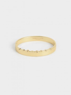 Charles & Keith Swarovski Crystal Studded Bracelet Altın | YUPC-93026