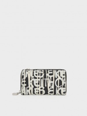 Charles & Keith Swing Graffiti-Print Long Wallet Renkli | QRNE-37560