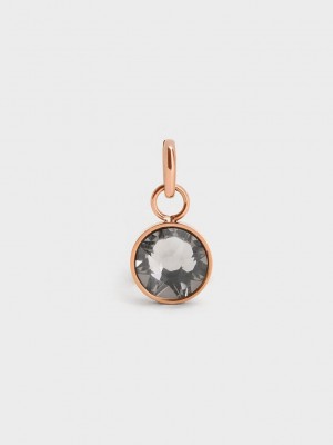 Charles & Keith Theodora Crystal Dangle Charm Gri | TUEH-43152