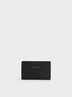 Charles & Keith Top Zip Kısa Wallet Siyah | FXME-74325
