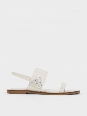 Charles & Keith Trice Double Askılı Sandals Pembe | LCHM-20654