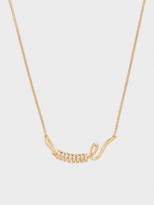 Charles & Keith Twist Princess Necklace Altın | QDYA-90528