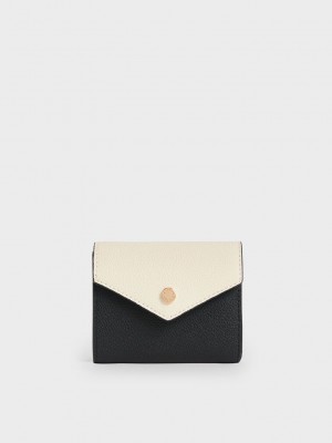Charles & Keith Two-Tone Kısa Envelope Wallet Renkli | PEJA-02183