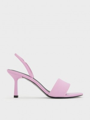 Charles & Keith Yastıklı Askılı Arkası Açık Pumps Mor | FCQI-76403
