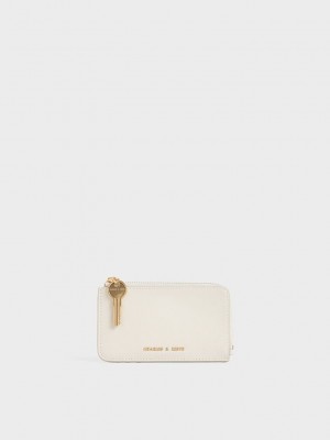 Charles & Keith Zip-Around Mini Wallet Krema | ERDW-10982