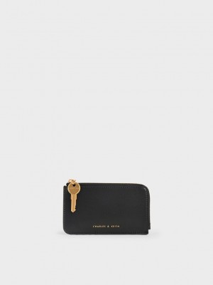 Charles & Keith Zip-Around Mini Wallet Siyah | GUME-50487