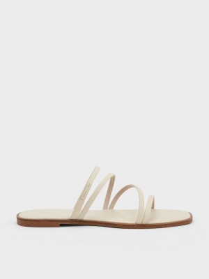 Charles & Keith lliana Askısı Terlik Sandals Pembe | BKCZ-95280